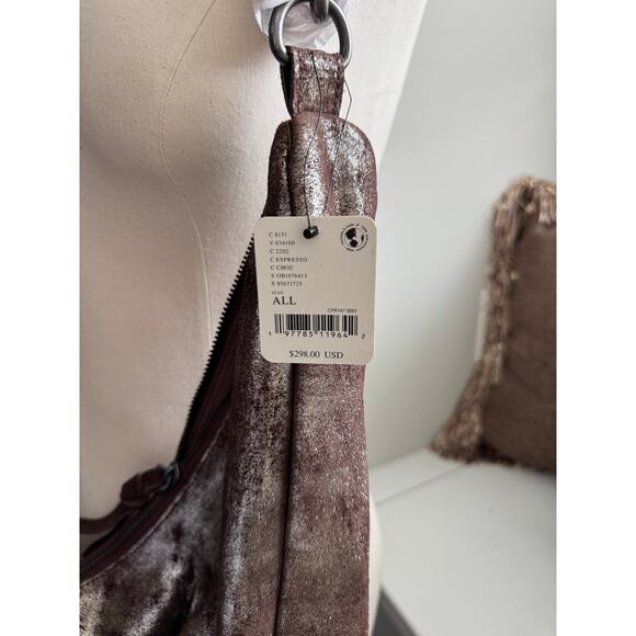 Free People We The Free Sparta Sling Bag Crossbody Pyrite Brown Metallic NWT - Picture 3 of 5